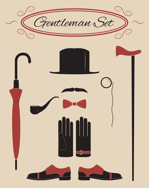 Gentleman icon set - Vector, Image