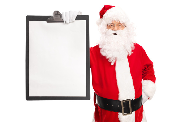 Weihnachtsmann mit Klemmbrett - Foto, Bild