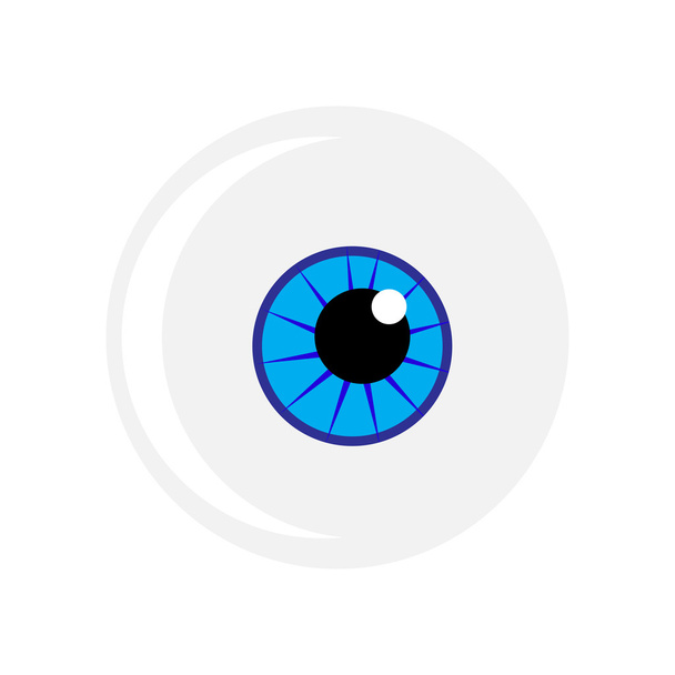Halloween-Augapfel-Vektorsymbol. Blaue Augen Illustration isoliert auf weißem Hintergrund. - Vektor, Bild