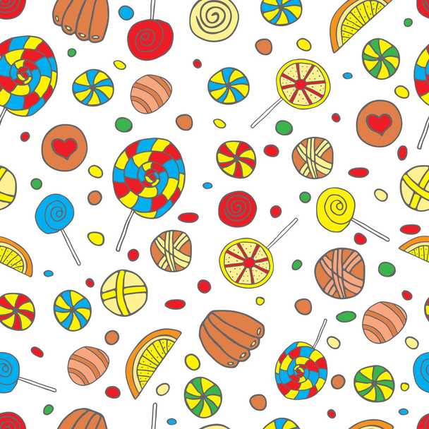 Candy seamless pattern - Vektor, obrázek