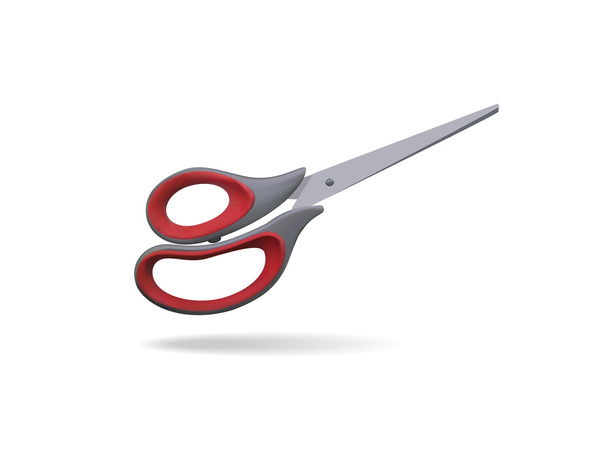 Red scissors isolated - Vector, Image