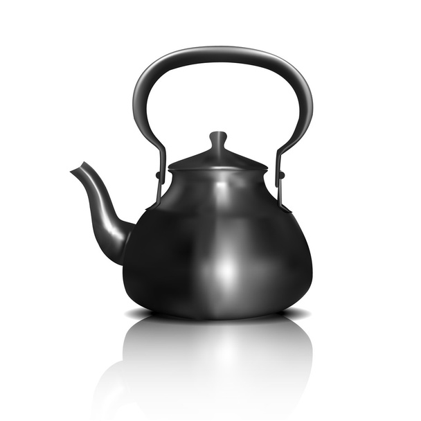 Kettle on a white background - Διάνυσμα, εικόνα