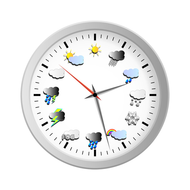 Tiempo Reloj cara
 - Vector, imagen