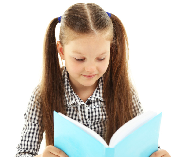 Beautiful little girl with book - Foto, Imagen