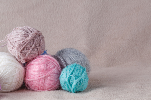 Leisure concept. Ball of yarn for needlework - Zdjęcie, obraz