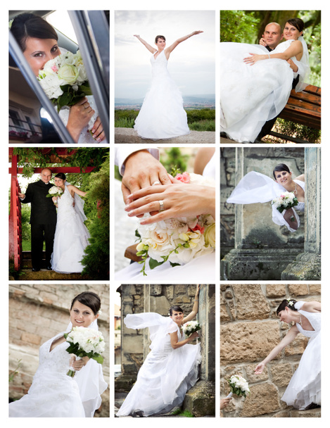Collage von Hochzeitsfotos - Foto, Bild