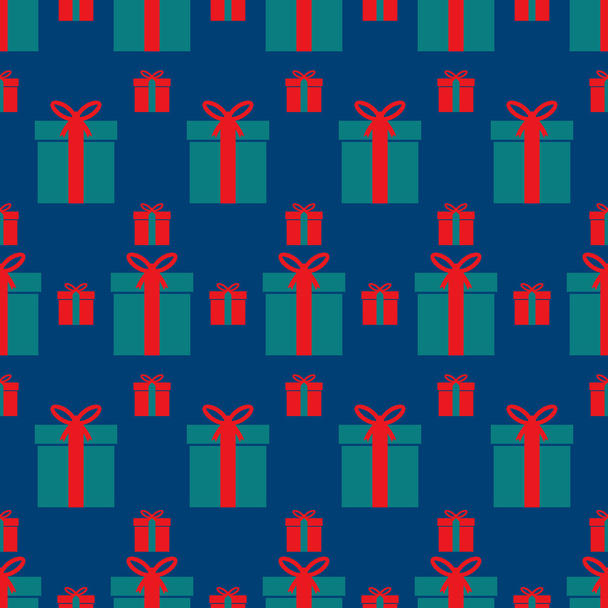 seamless pattern of boxes with gifts - Vector, Image