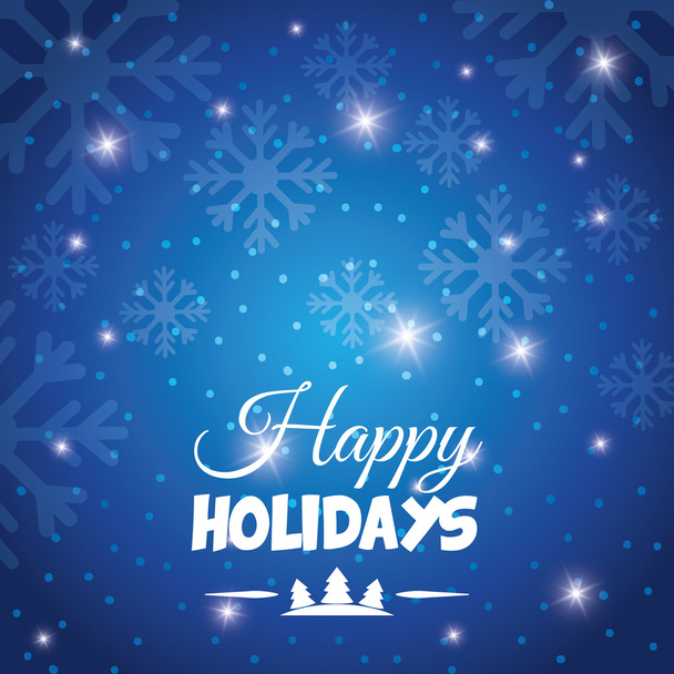 Happy holidays and merry christmas card - Vector, Image
