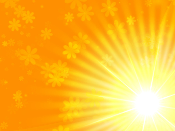 Сонячне жовте світло з квітами
 - Фото, зображення