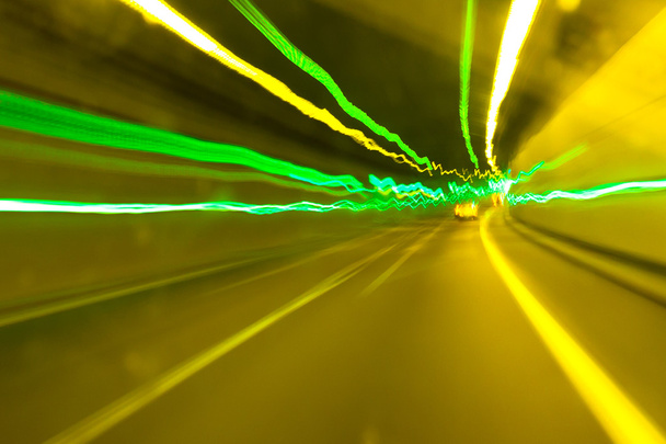 abstrakte Lichter im Tunnel - Foto, Bild
