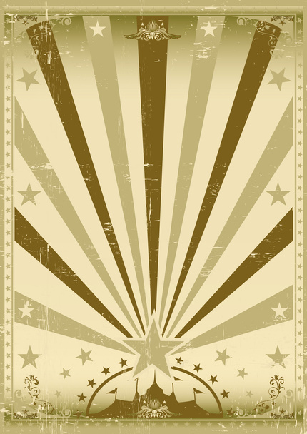 circus vintage brown poster - Vecteur, image