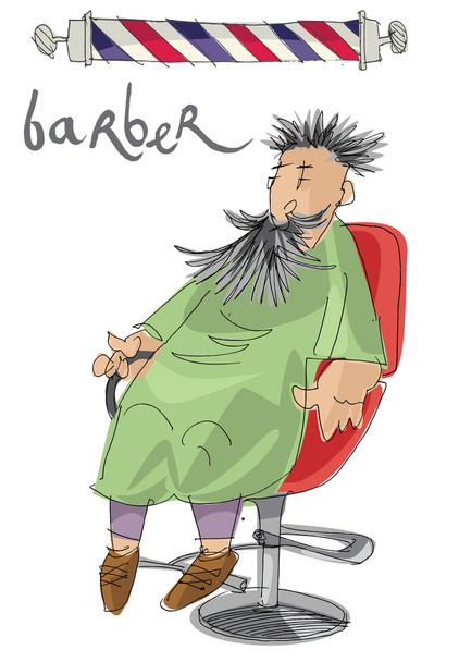 peluquería - dibujos animados
 - Vector, imagen