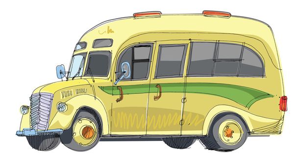 sztuka autobus - kreskówki - Wektor, obraz