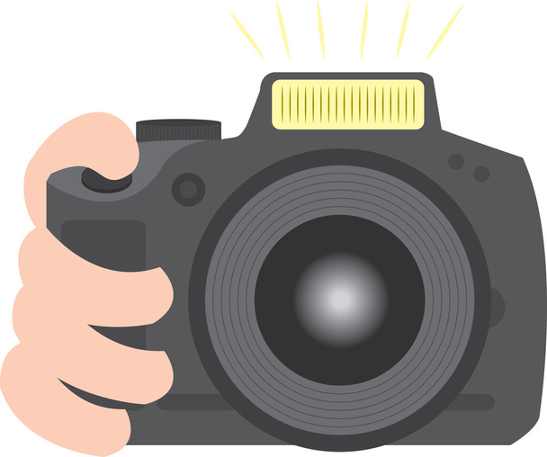 Large Camera Taking Picture - Vector, Image