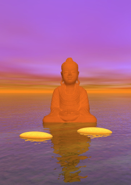 Buddha oranžová - Fotografie, Obrázek