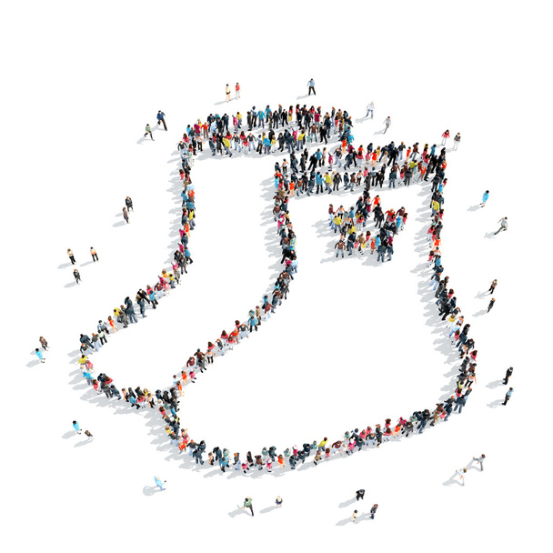 Група людей форми Русские чобітки - Фото, зображення
