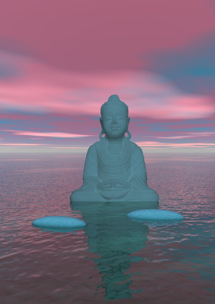Boeddha blauw - Foto, afbeelding