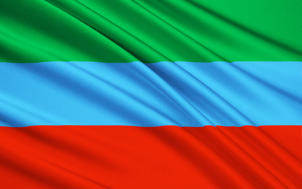 Σημαία της Δημοκρατίας του Νταγκεστάν, Ρωσική Ομοσπονδία - Φωτογραφία, εικόνα
