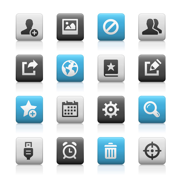 Web and Mobile Icons 2 - Matte Series - Vektor, kép