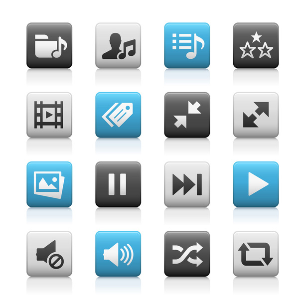 Web and Mobile Icons 7 - Matte Series - Vector, afbeelding