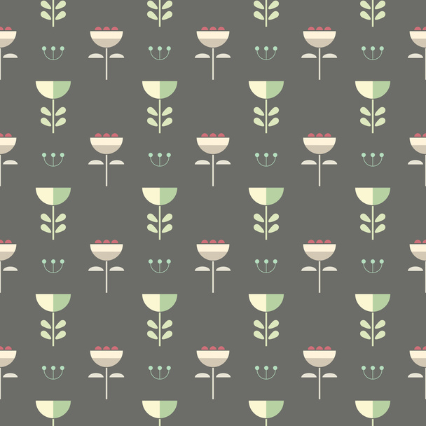 Scandinavian floral pattern - Vector, imagen