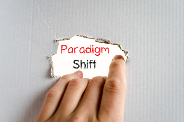 Concepto de texto de cambio de paradigma
 - Foto, imagen