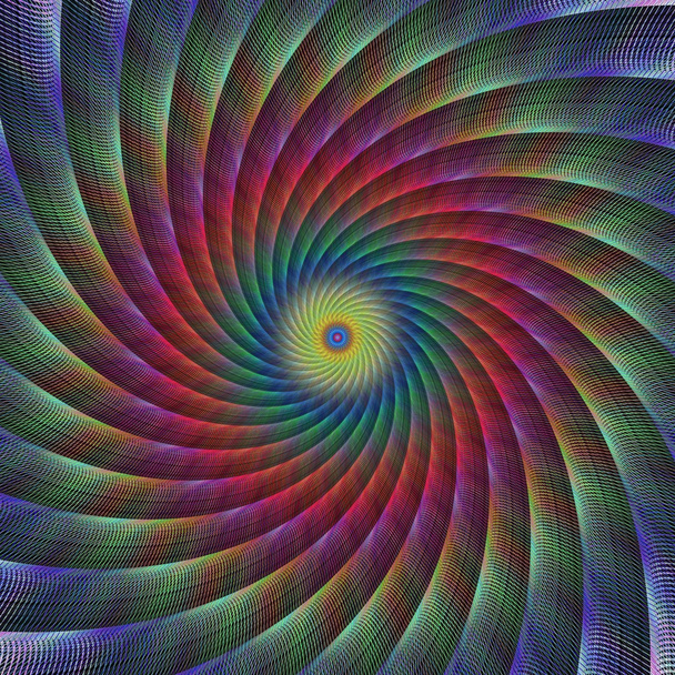 Multicolor swirl fractal ontwerp - Vector, afbeelding