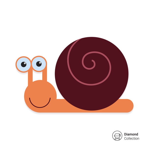 Cute snail icon - Вектор,изображение