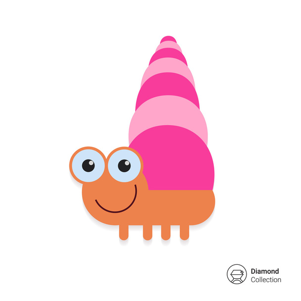Smiling snail icon - Вектор,изображение