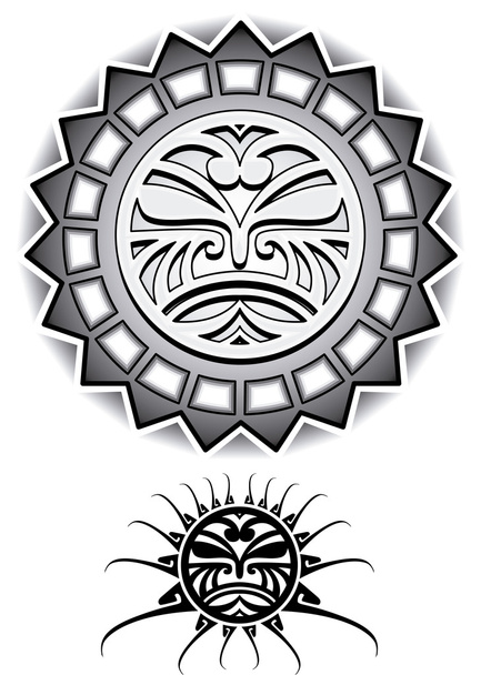 Etnische zon Tribal Vector Illustratie - Vector, afbeelding