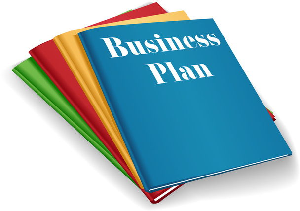 Business plan folder binders stack - Vector, Image