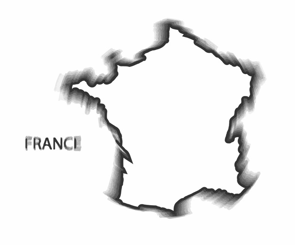 mapa conceptual da frança
 - Vetor, Imagem