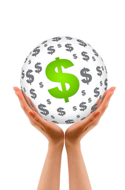 Hands holding a Dollar Sphere - Photo, Image