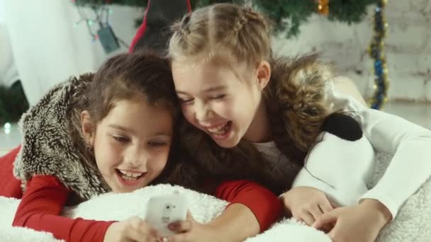 Selfie de Navidad de dos chicas
 - Metraje, vídeo
