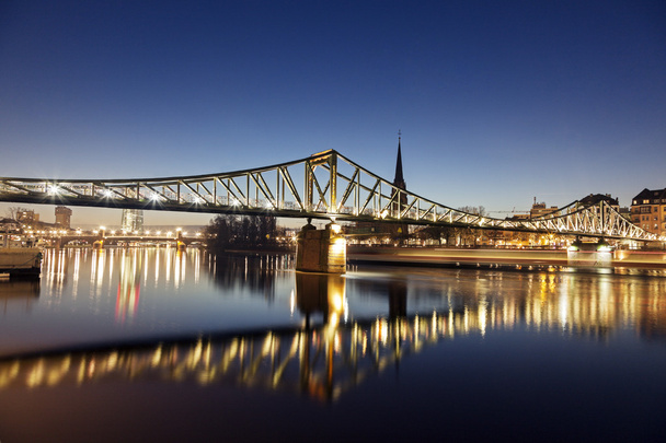 die eiserne Brücke in Frankfurt  - Foto, Bild