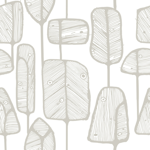 Безшовний дизайн візерунка з абстрактними каракулевими деревами
 - Вектор, зображення