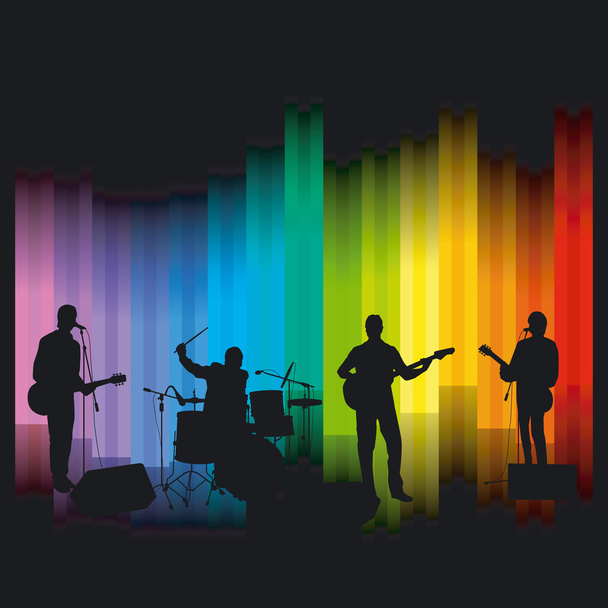 Band on stage - Vector, Image
