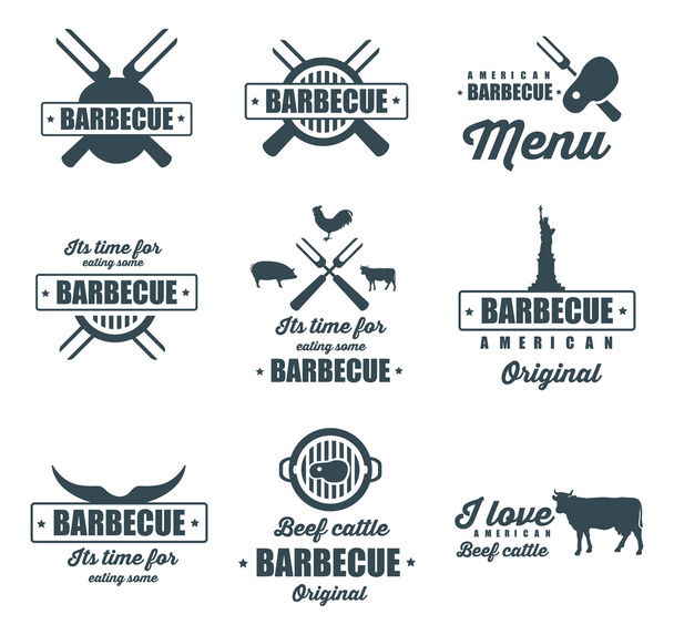 barbecue, grill icons - Vector, Image
