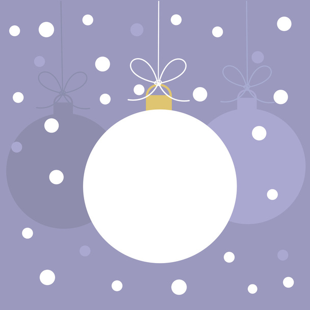Noel baubles kartı - Vektör, Görsel