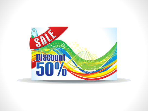 abstract colorful discount card template - Вектор,изображение