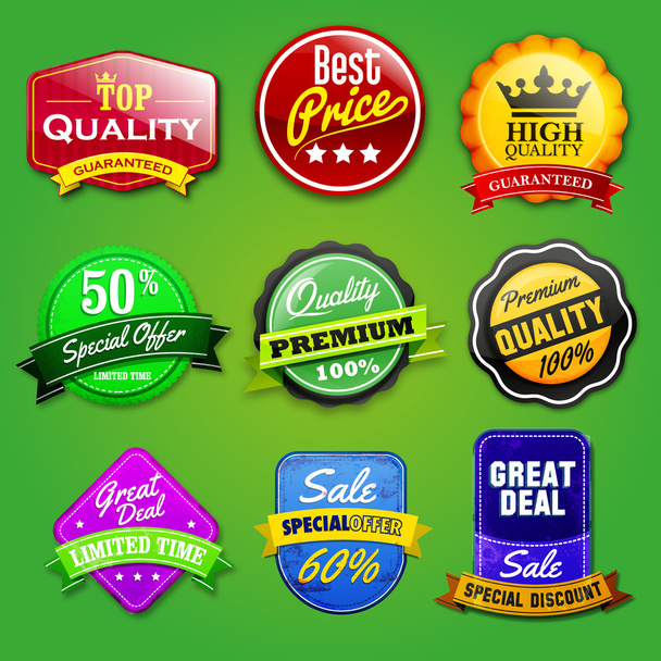 Quality badges collection - Vektor, obrázek