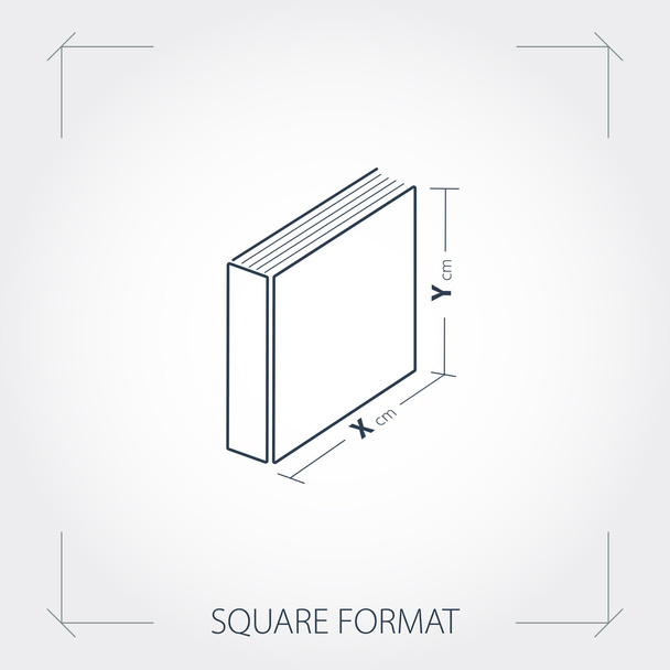 Icône de photobook au format carré
 - Vecteur, image