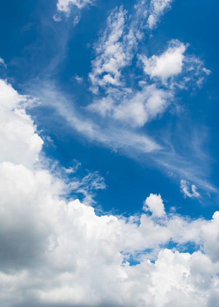 white cloud and blue sky background image. - Photo, Image