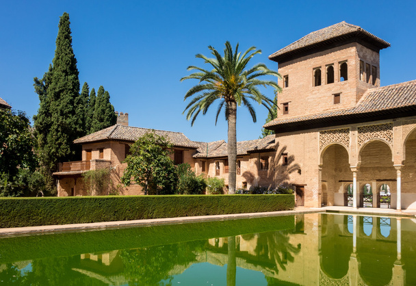 View of Partal in Alhambra in Granada  in Spain - Photo, Image