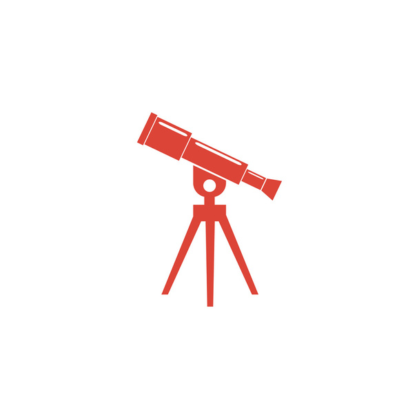 Icono del telescopio. estilo de diseño plano
. - Vector, imagen