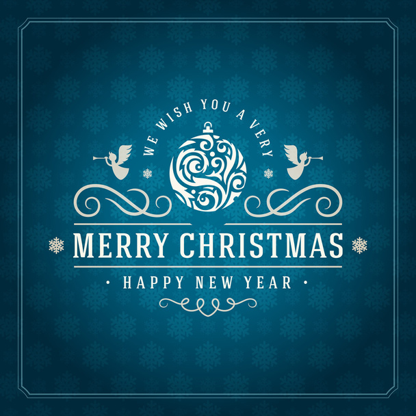 Καλά Χριστούγεννα ευχητήρια κάρτα ή σχεδίαση αφισών - Διάνυσμα, εικόνα