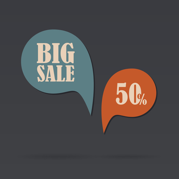 Торговая пузырь речи продажи, скидка
 - Вектор,изображение