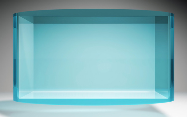 futuristic crystal pop display stand sea blue - Фото, зображення