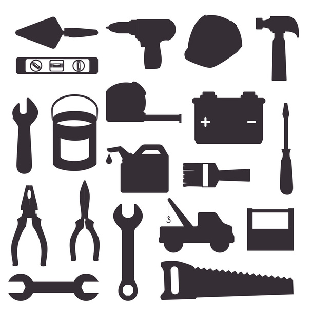 Κατασκευές και εργαλεία θέμα σχεδιασμού. - Διάνυσμα, εικόνα