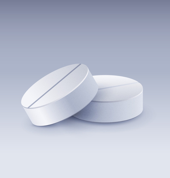 Two realistic pills - Vektor, Bild